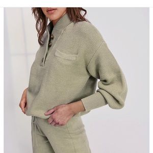 Lunya Cozy Cotton Silk Pocket Henley